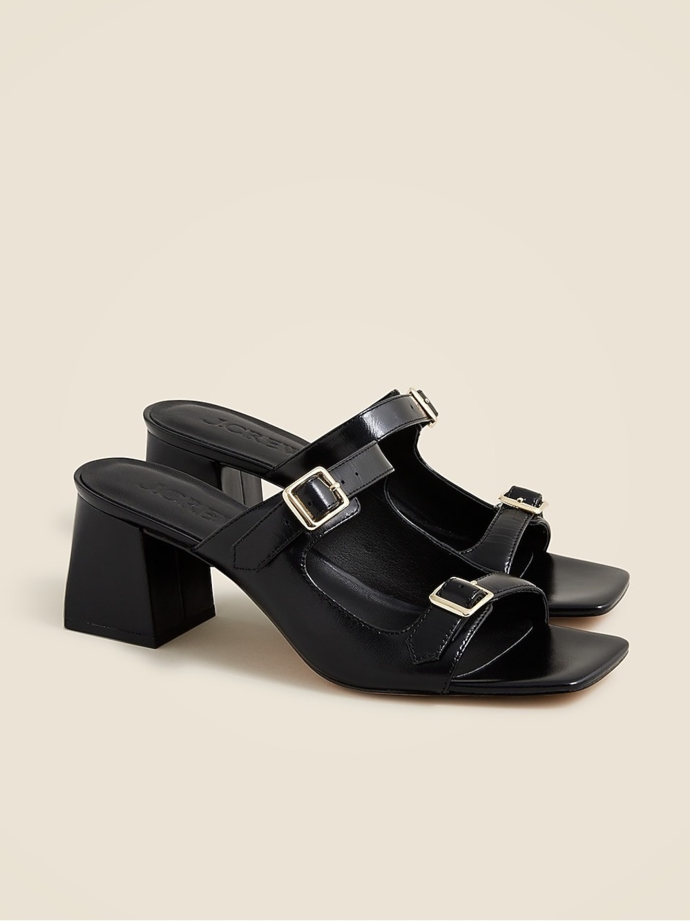 NWOT J. Crew Layne buckle sandals in leather
